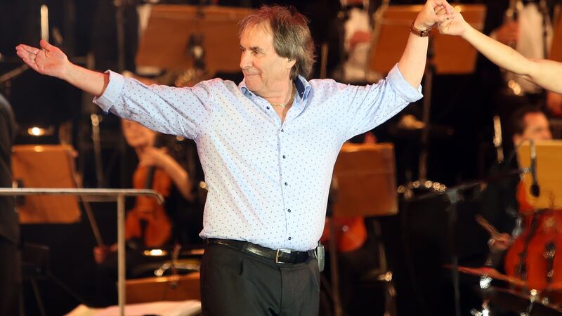 Chris de Burgh takes a bow at the opening night of the Classic Open Air festival at Gendarmenmarkt. Photograph:  Adam Berry/Getty Images