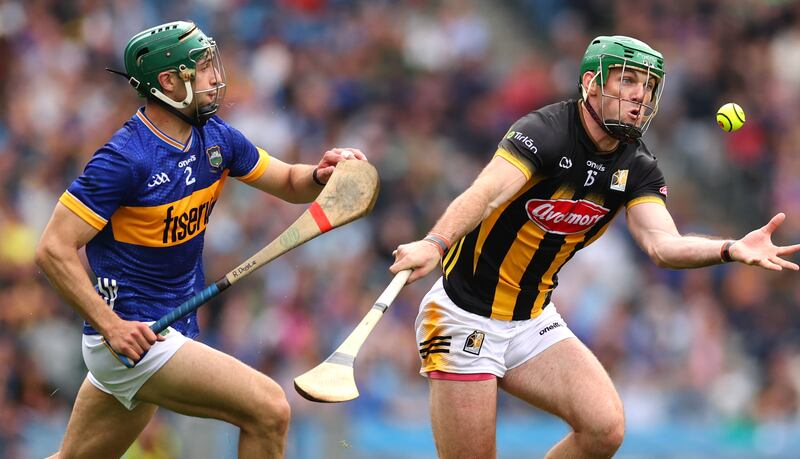 Robert Doyle (left) during the All-Ireland semi-final against Kilkenny. Photograph: James Crombie/Inpho