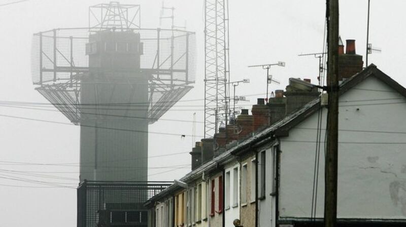 A fortified police station in the Border village of Crossmaglen in  Northern Ireland: 'Everyone’s going to make the leap that [Cross is]... Crossmaglen, and it would be disingenuous for me to deny that, but at the same time it’s a fictionalised version.' Photograph: Christopher Furlong/Getty