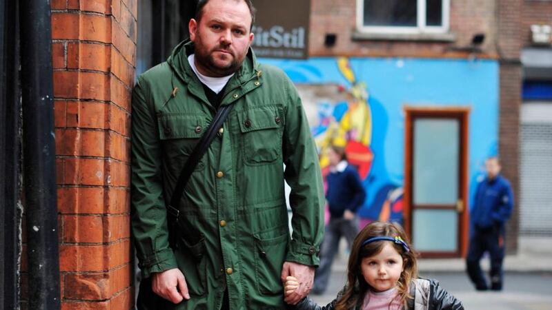 Chef and DJ Billy Scurry  with his daughter Mabel (4). Photograph: Aidan Crawley