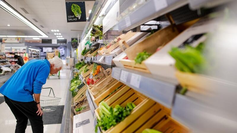 The vegetable section looks like a market stall, with lettuce heads spilling over wooden boxes. Photograph: Guardian service