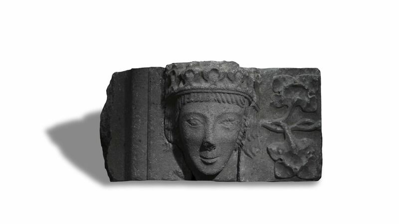 The carved stone found in a field in Co Meath.