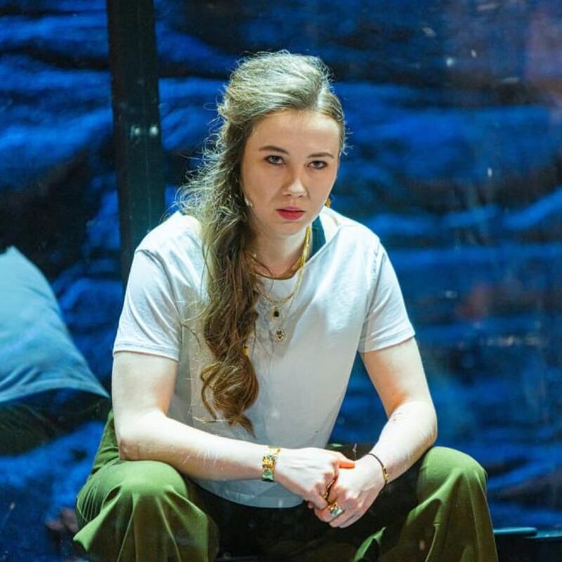 Eloise Stevenson in X’ntigone after Sophocles. Photograph: Melissa Gordon