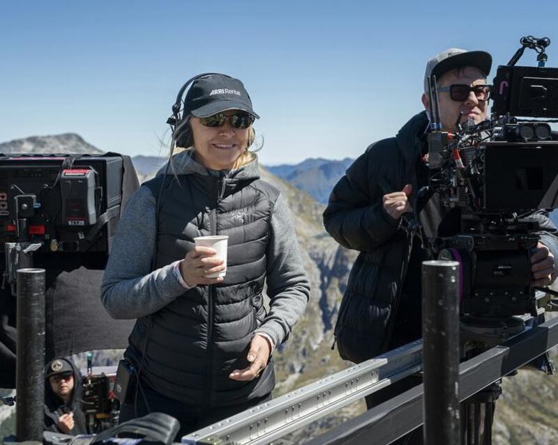 Director Charlotte Brändström on location in New Zealand. Photograph: Ben Rothstein/Amazon