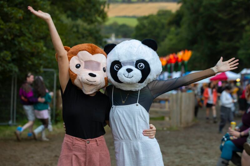 Lorna O’Hanlon and Maria Lavelle from Meath at All Together Now. Photograph: Patrick Browne