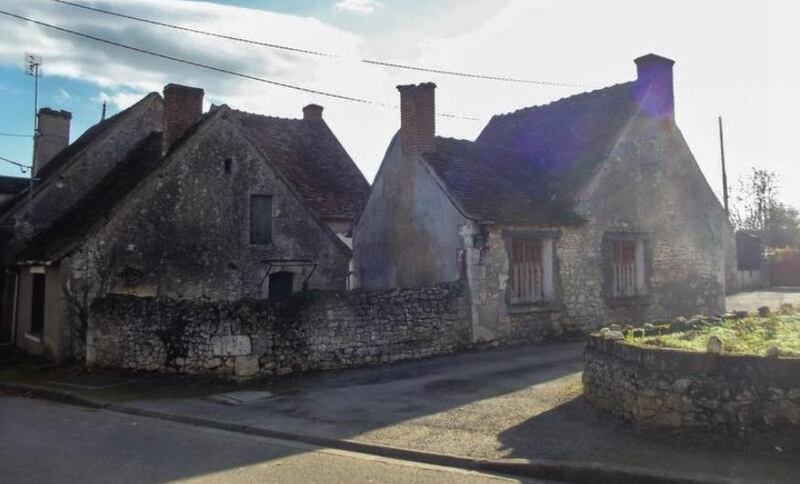 France: two houses in a village close to Le Blanc