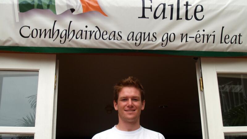 Eoin Morgan poses for a picture at the 2007 World Cup. Photograph: Inpho