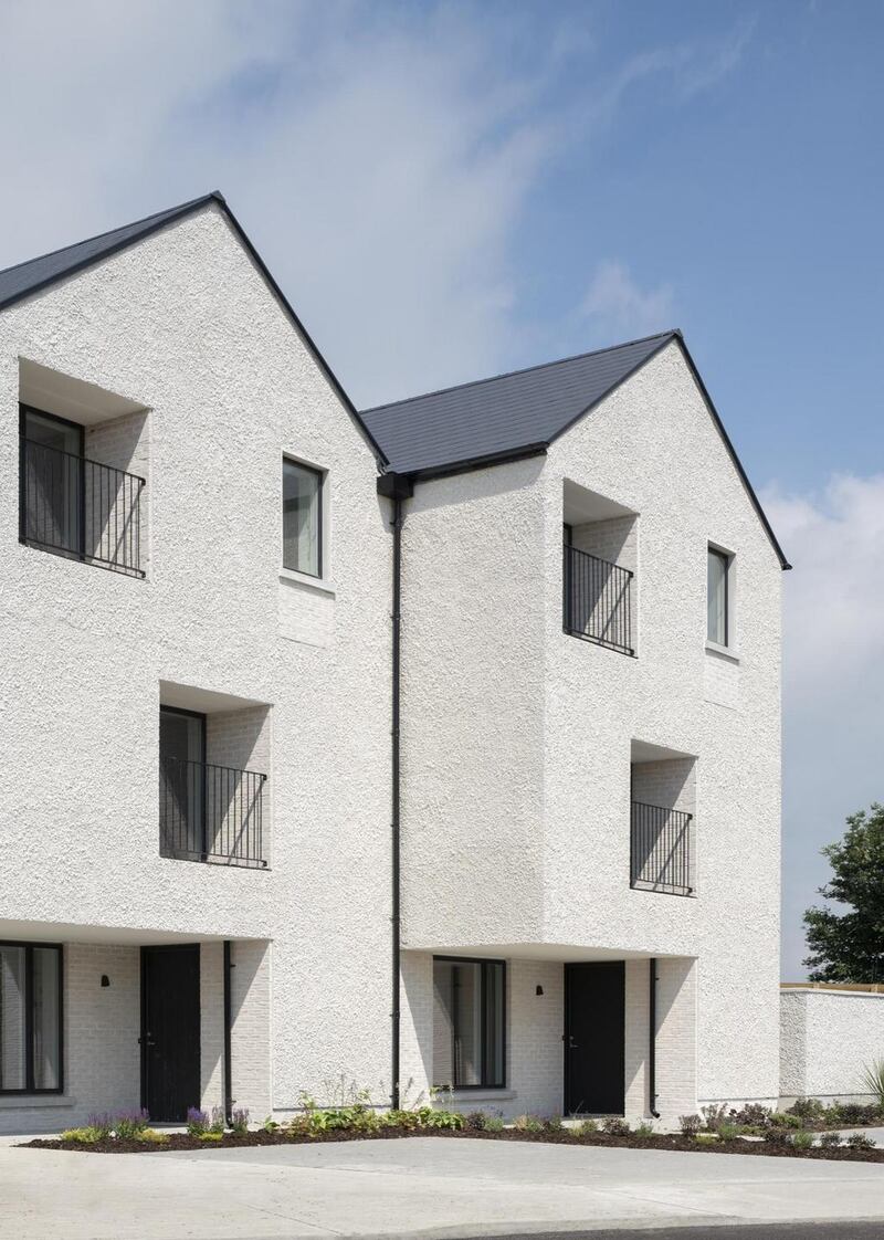 At first glance the barn-like homes look to have been stolen from the 1960s