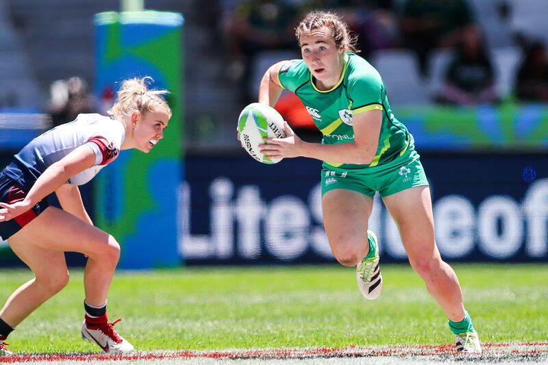 Eve Higgins is now at fifth overall in the World Rugby Women's Sevens Series impact player rankings. Photograph: Chris Cotze/INPHO