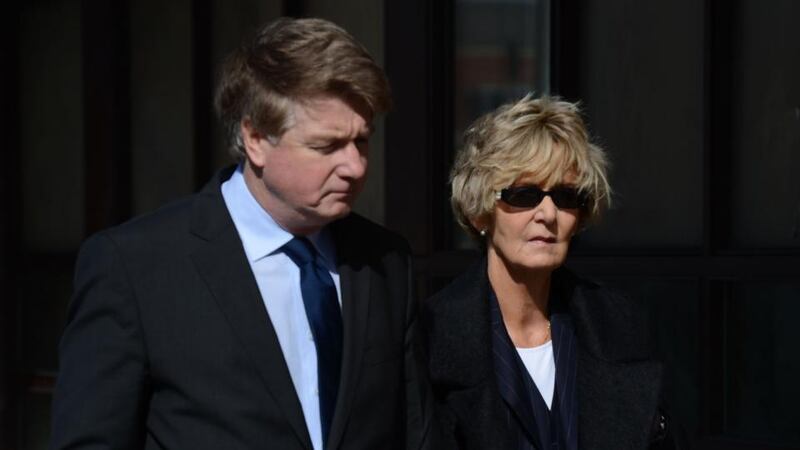 Brian O’Donnell, solicitor, with his wife Mary Patricia O’Donnell at an earlier hearing. Photograph: Cyril Byrne/The Irish Times