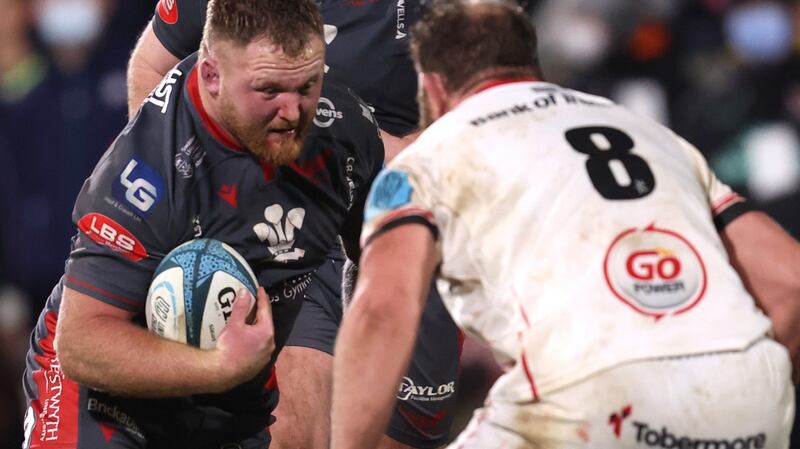 Samson Lee scored Scarlets’ first try. Photograph: Tom Maher/Inpho