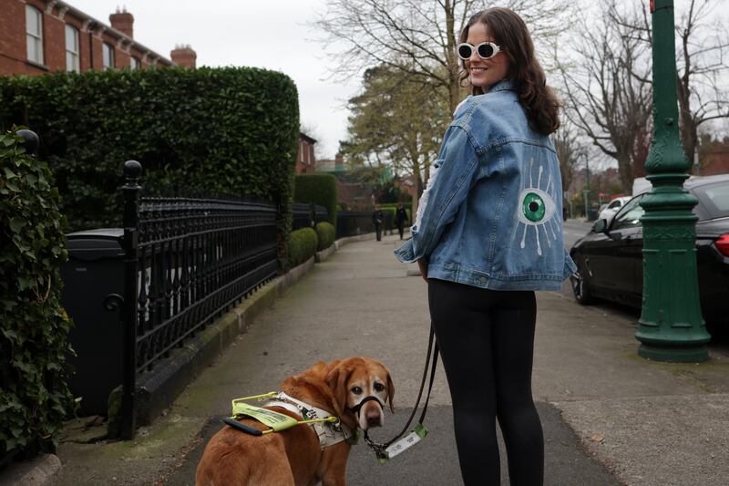 Bobbie with her guide dog Josie. Photograph: Chris Maddaloni