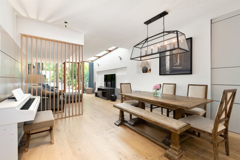 Dining area at garden level