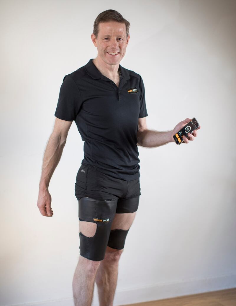 Dr Louis Crowe with a BionicGym. Photograph: Fergal Phillips