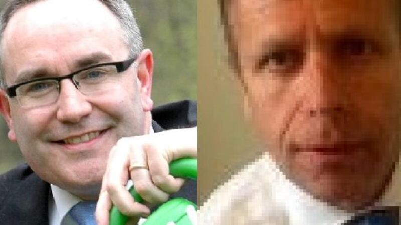 Peter FitzGerald (left) former director of retail banking and John Bowe, Anglo’s head of capital markets at the time of the bank bailout.