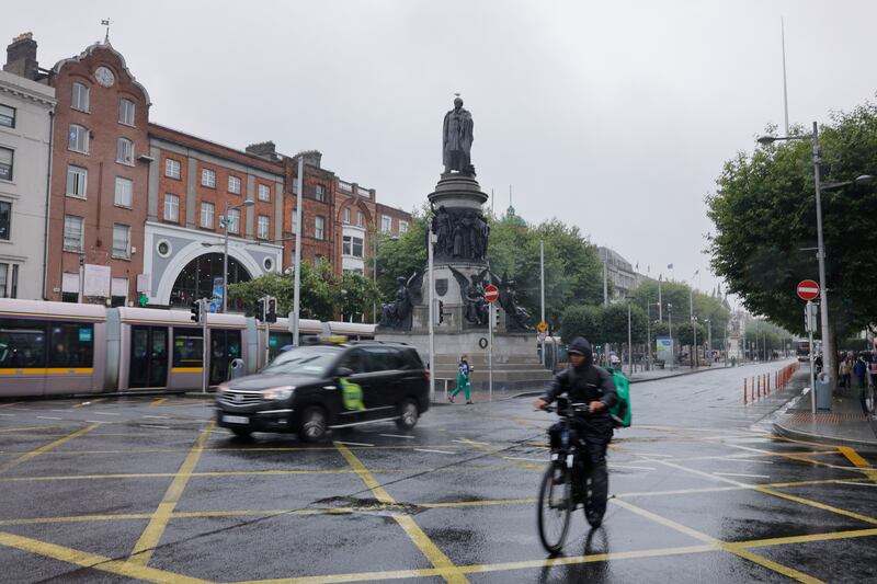A view of the O'Connell monument looking north from O’Connell Bridge. Photograph: Alan Betson