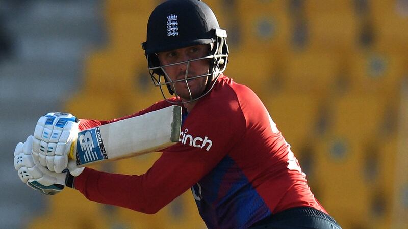 Jason Roy’s unbeaten 61 steered England home aganist Bangladesh. Photograph: Indranil Mukherjee/Getty/AFP