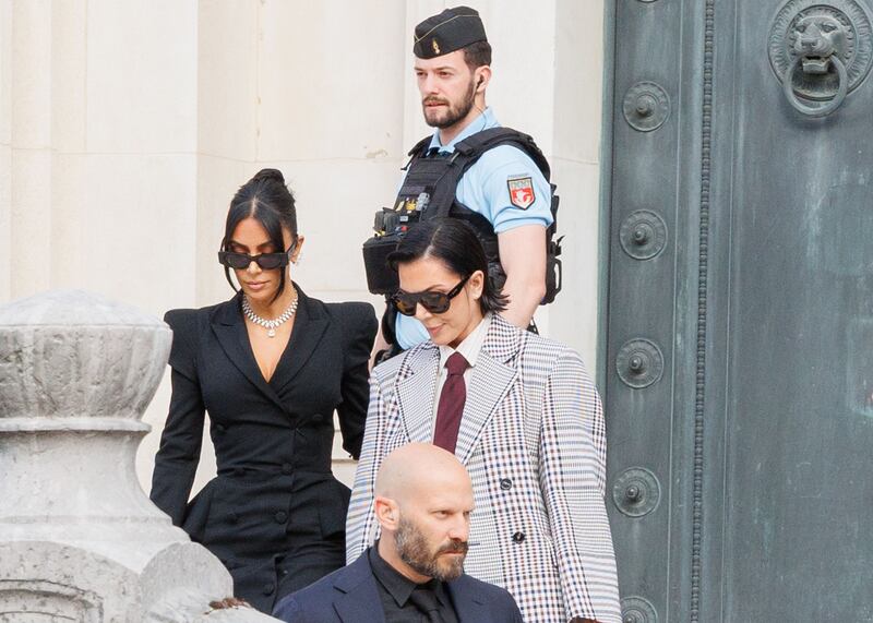 Kim Kardashian’s decision to turn a solemn court appearance into a blingy costume drama was less an admirable 'reclamation of power' than a bald attention play for the paparazzi gaze. Photograph: EPA-European Pressphoto Agency