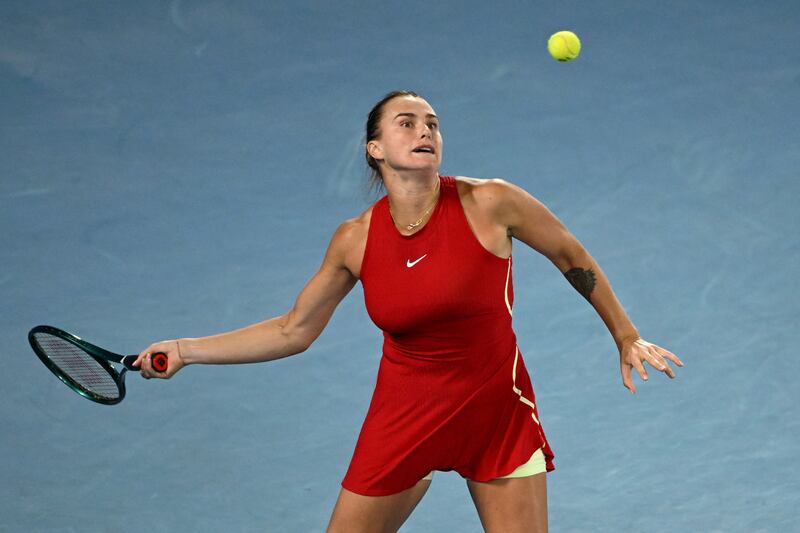 Belarus' Aryna Sabalenka. Photograph: William West/AFP via Getty