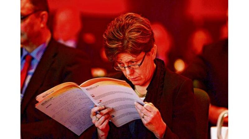 Barbara Kelly from Quality Qualifications Ireland attended the Ibec CEO conference where speakers included PwC's Rónan Murphy and Gary McGann from Smurfit Kappa Group.photographs: alan betson