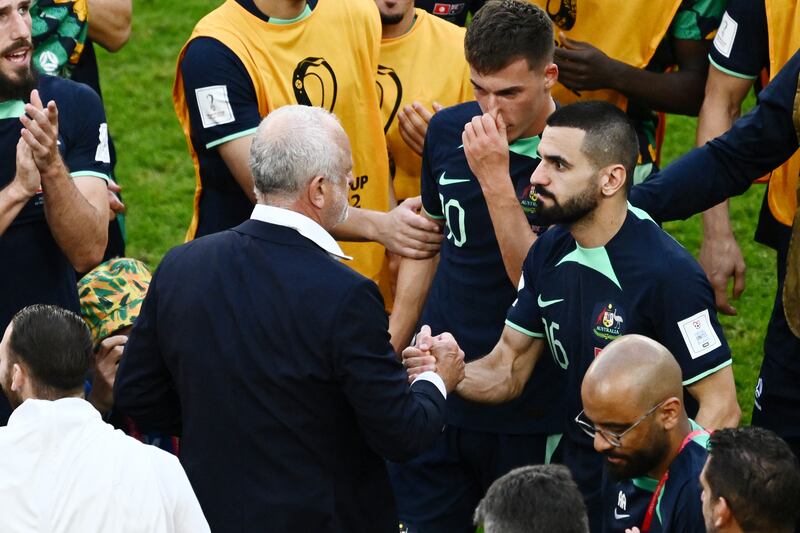 Australia face a tall order in a qualification battle with Denmark. Photograph: Jewel Samad/AFP via Getty Images