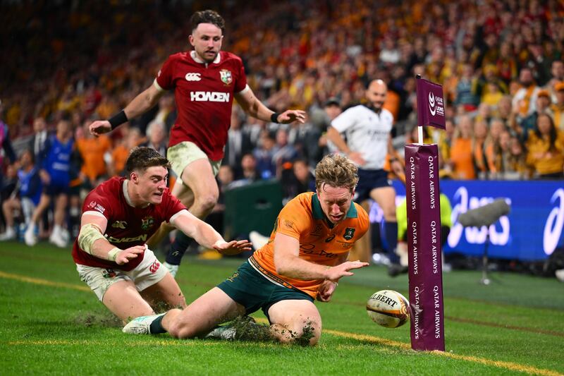 Harry Potter in action for Australia. Photograph: Matt Roberts/Getty Images