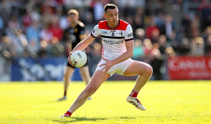 Tommy Durnin of Louth came close to rescuing a draw against Down. Photograph: Ryan Byrne/Inpho