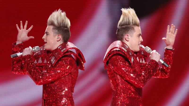 Losers: Jedward perform in Düsseldorf in 2011. Photograph: Sean Gallup/Getty