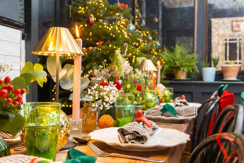 Sinéad Gunnigle's Christmas table. Photograph: Patrick Browne