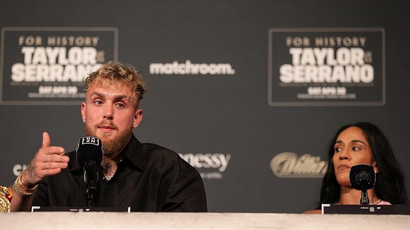 Jake Paul and Amanda Serrano. Photograph: Gary Carr/Inpho