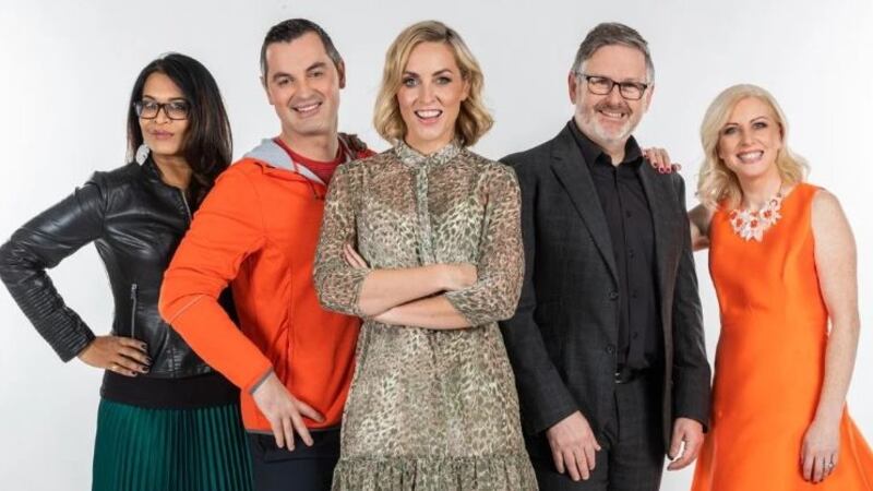 Operation Transformation: Presented by Kathryn Thomas and returning to the health and wellness panel will be fitness coach Karl Henry, clinical psychologist Dr Eddie Murphy, dietician Aoife Hearne and GP Dr Sumi Dunne. Photograph: RTE