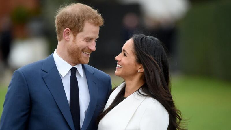 Royal couple: Prince Harry and Meghan Markle after announcing their engagement on Monday. Photograph: Facundo Arrizabalaga/EPA