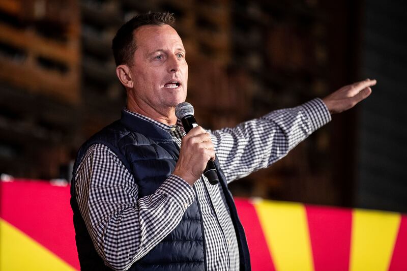 Former US ambassador to Germany Richard Grenell speaks at a rally in Arizona ahead of the US midterm elections in November 2022. Photograph: Etienne Laurent/EPA-EFE