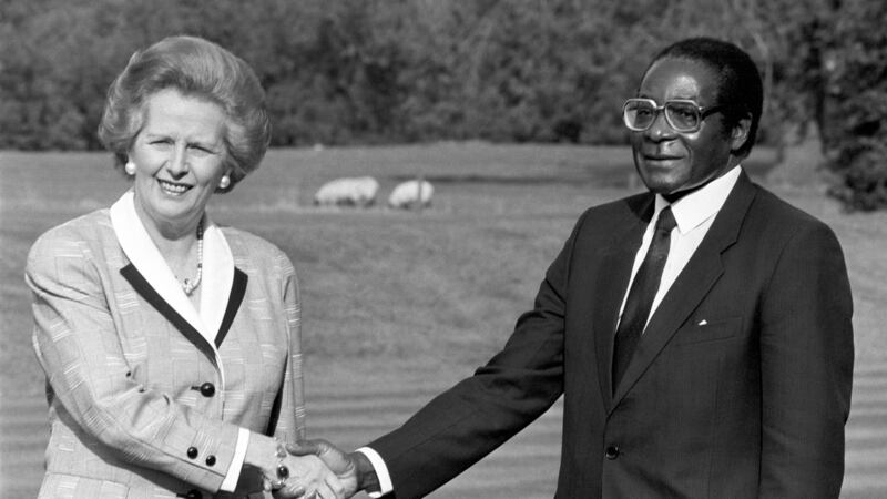 Robert Mugabe, former prime minister and president of Zimbabwe, meets then-British prime minister Margaret Thatcher on October 1st, 1988. Photograph: Tim Ockenden/PA Wire