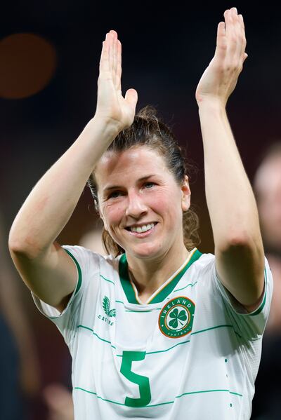 D'fhógair Niamh Fahey i mí Eanáir na bliana seo go raibh deireadh tagtha lena gcuid imeartha idirnáisiúnta. Grianghraf: PA Wire. 
