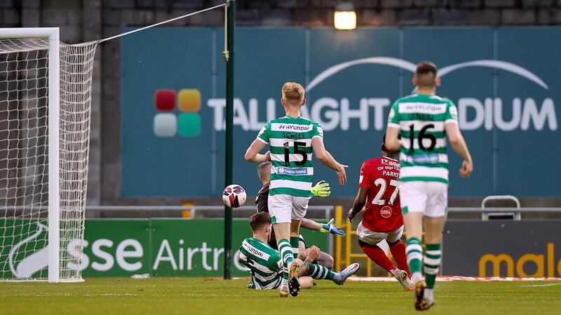 Romeo Parkes and Sligo condemned Shamrock Rovers to a rare defeat in May. Photograph: Tommy Dickson/Inpho