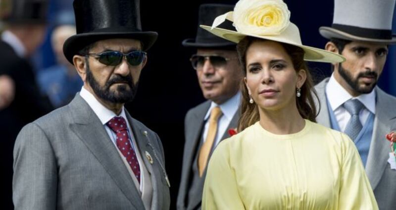 Sheikh Mohammed bin Rashid al-Maktoum and Princess Haya: The sheikh’s sixth and youngest wife, fled to London in April 2019 with their two young children.  Photograph: Mark Cuthbert/UK Press via Getty Images