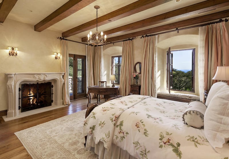 A bedroom in Meghan and Harry’s new home in Montecito, in Santa Barbara, California. Photograph: santabarbarasluxuryhomes.com