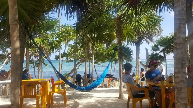 Chamico fish restaurant outside  Tulum, Mexico. Photograph: Ciara Cleary