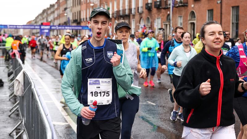 Competitors at the start of the Dublin Marathon. Photograph: Ben Brady/Inpho