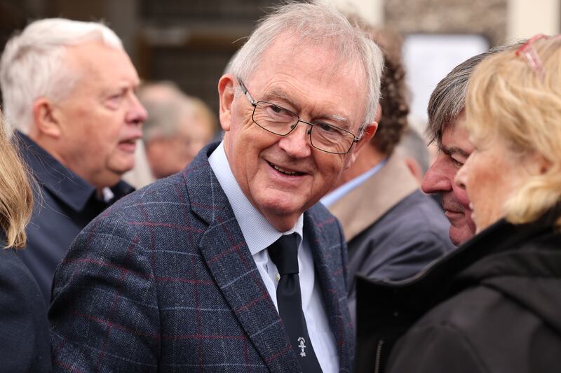 Former colleague Sean O’Rourke at the funeral. Photograph: Dara Mac Dónaill / The Irish Times








