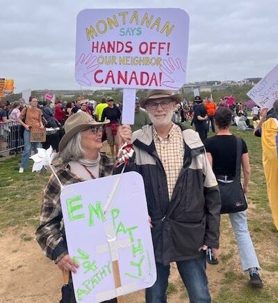 Kelly and Byron Smith from Montana. Photograph: Keith Duggan