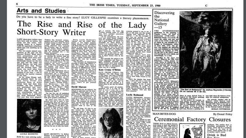 ‘Do you have to be a lady to write a fine story?’ This was the question posed on September 23rd, 1980 in an Irish Times article, The Rise and Rise of the Lady Short Story Writer