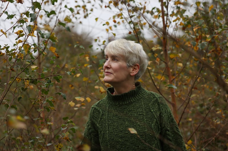 Catherine Cleary in the forest that she and her family are growing in rural Roscommon. Photograph: Bryan O’Brien