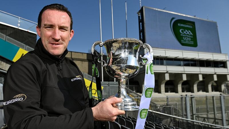 Former Dublin full back Paddy Christie at the lauch of the  Eirgrid  U20 All-Ireland Championship at Croke Park on Wednesday. Photograph: Brendan Moran/Sportsfile