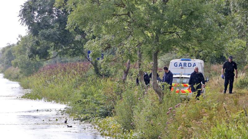 A Garda  team searches along the Grand Canal between Bawnogue and Clondalkin on Wednesday evening looking for missing  Barry Corcoran (39) from Wicklow Town, who was last seen on  July 6th in Ballyfermot. Photograph: Colin Keegan/Collins