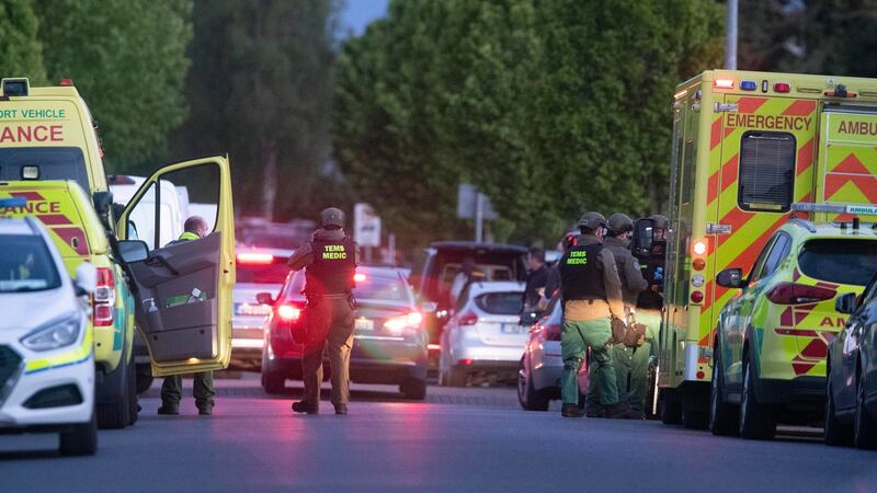 The scene of siege at Whitechapel Grove, west Dublin on Tuesday night. Photograph: Colin Keegan, Collins Dublin