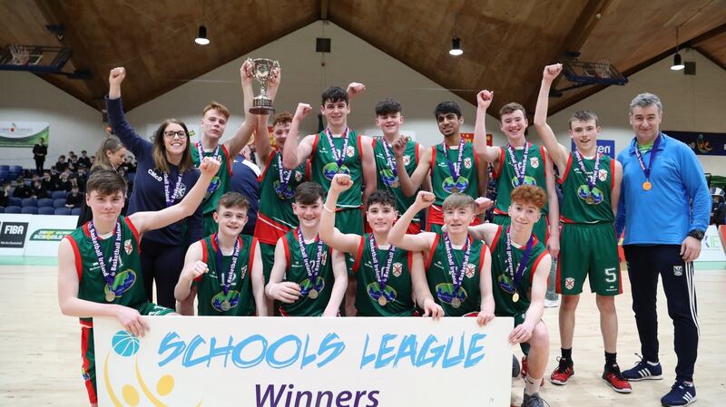 St Patrick’s Grammar School, Armagh, celebrate their All-Ireland victory.