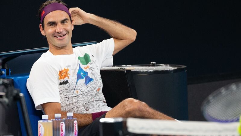 Roger Federer of Switzerland attends a practice session in Melbourne  ahead of the Australian Open. Photograph: Asanka Brendon Ratnayake/AFP via Getty Images