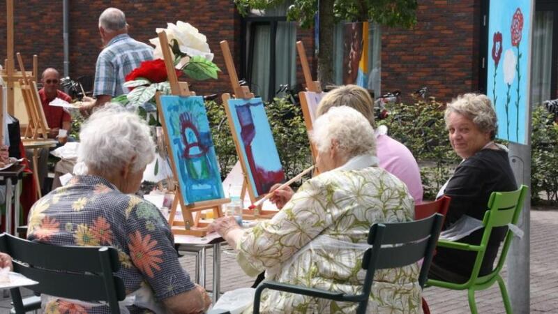 Residents of the Dutch “dementia village” Hogewey.